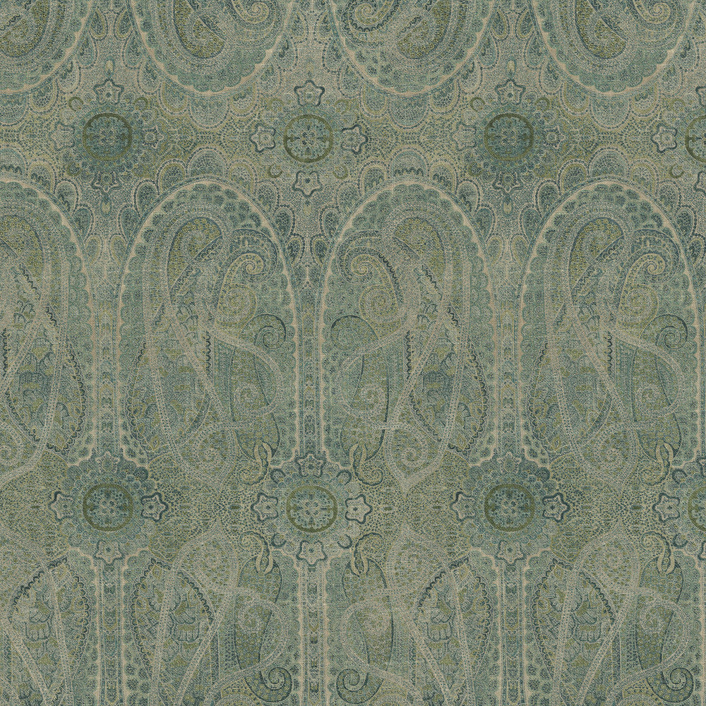Jaisalmer Juniper 570072 by VILLA D'ASCOLI Designer Fabric - 55% linen, 45% rayon Pakistan 50000 Horizontal: 13.5 and Vertical: 27 54  - Swanky Fabrics -
