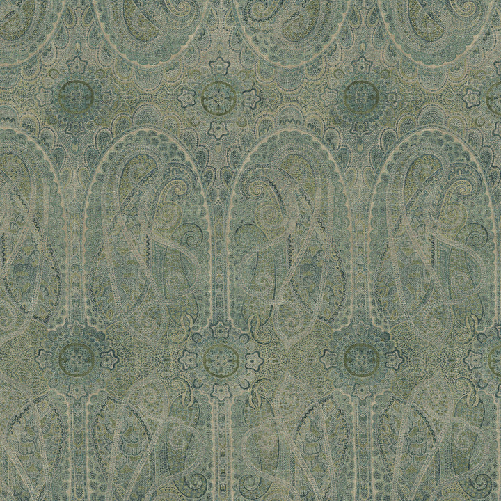 Jaisalmer Juniper 570072 by VILLA D'ASCOLI Designer Fabric - 55% linen, 45% rayon Pakistan 50000 Horizontal: 13.5 and Vertical: 27 54  - Swanky Fabrics -