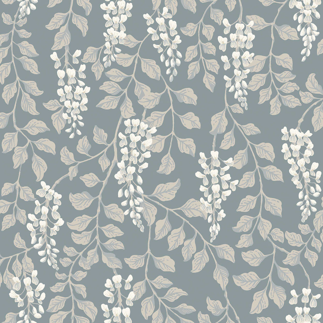 Schumacher Wallcovering Blåregn - Slate