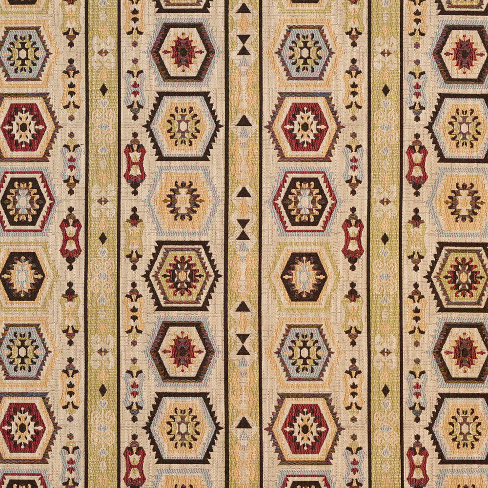 5719 Veranda Santa Fe by Charlotte Designer Fabric Woven Patterns 82% Polyester, 18% Cotton Asia Exceeds 70,000 Wyzenbeek Rubs (Heavy Duty) Horizontal: 13.5" x Vertical: 14.5" 54 Inches - Swanky Fabrics -