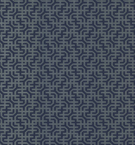 York Wallcoverings Wallpaper Dynastic Lattice Navy