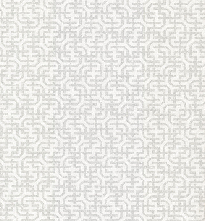 Dynastic Lattice White Wallpaper by York Wallcoverings Designer Traveler Covers about 56.4 square feet 20.5-in by 33-ft long roll Unpasted 12.8 - Swanky Fabrics -
