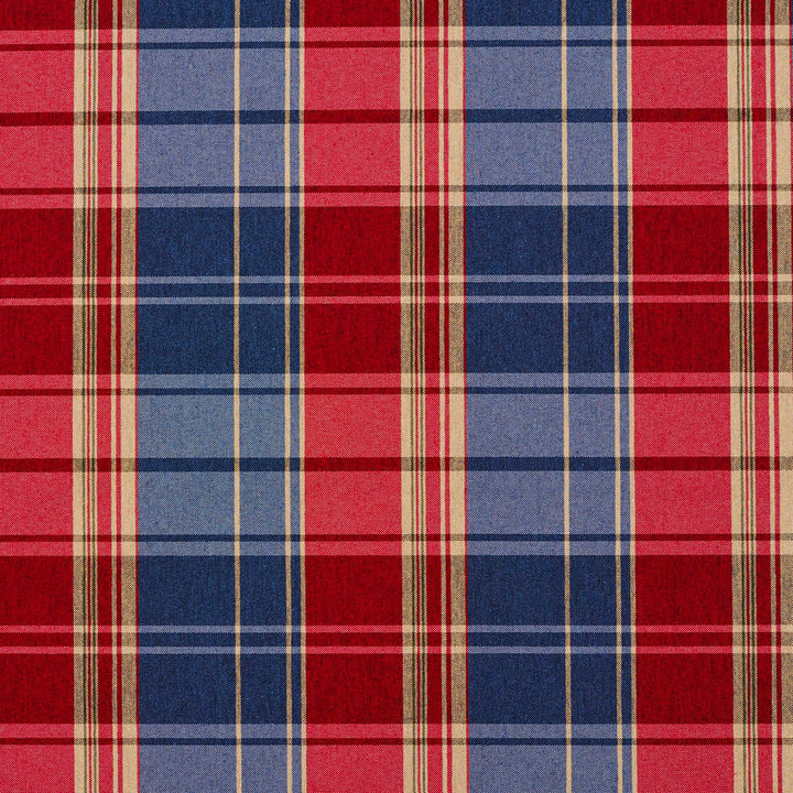 5804 Patriot Plaid by Charlotte Designer Fabric Classic Patterns 52% Polyester, 48% Cotton Made In USA Exceeds 200,000 Wyzenbeek Rubs (Heavy Duty) </p><p>Repeat: Horizontal: 6.5" x Vertical: 7" 54 Inches - Swanky Fabrics -