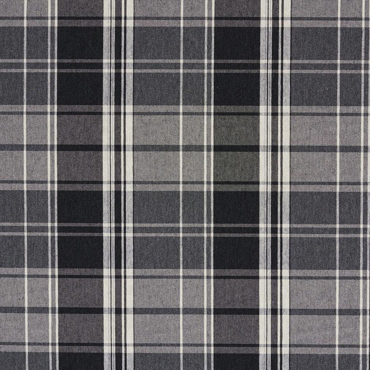 5805 Onyx Plaid by Charlotte Designer Fabric Classic Patterns 52% Polyester, 48% Cotton Made In USA Exceeds 200,000 Wyzenbeek Rubs (Heavy Duty) Horizontal: 6.5" X Vertical: 7" 54 Inches - Swanky Fabrics -