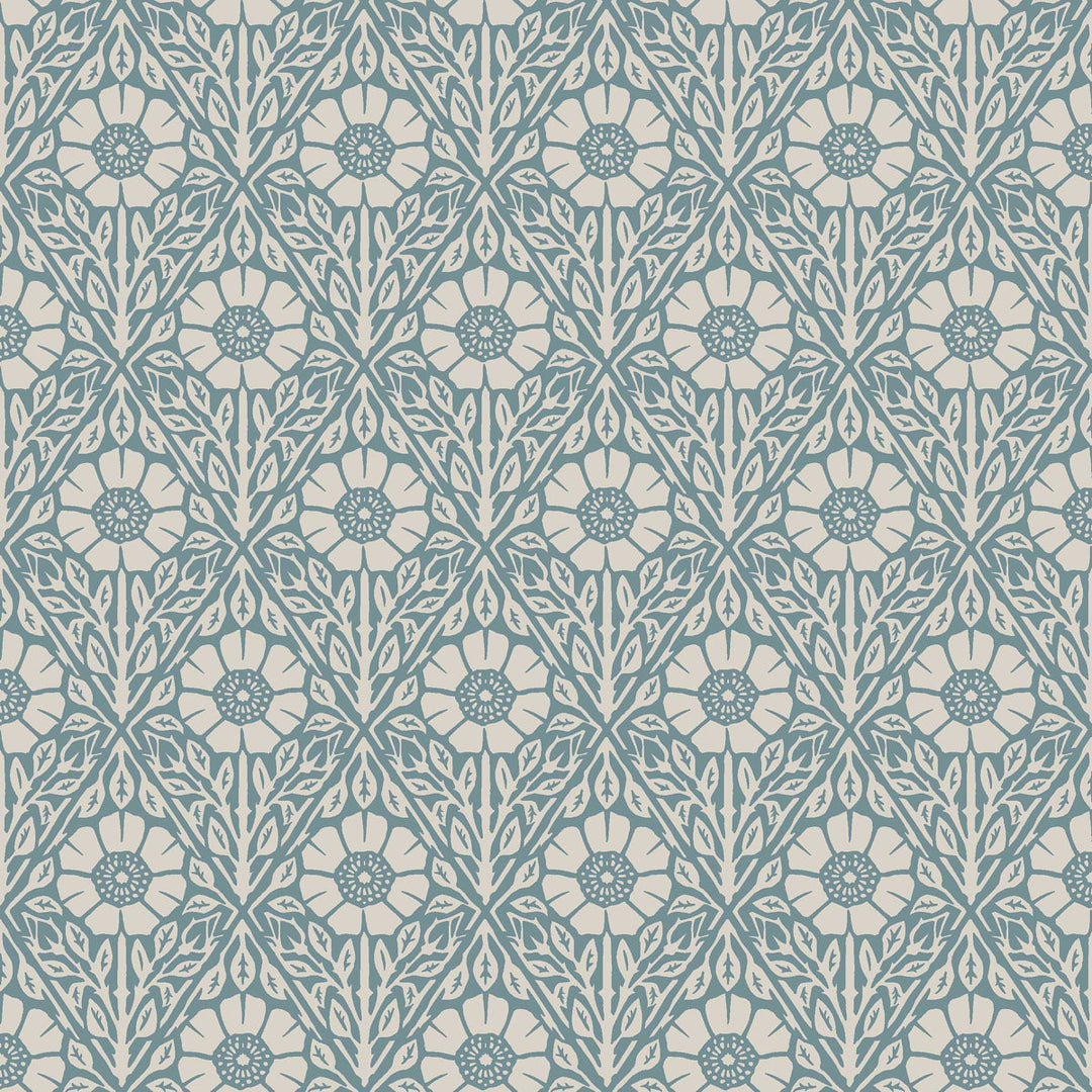 Schumacher Wallcovering Nyponros - Blue