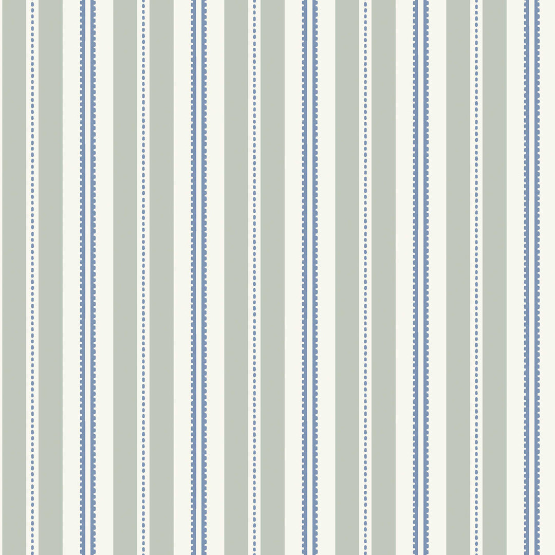 Schumacher Wallcovering Hedda - Blue And Mineral