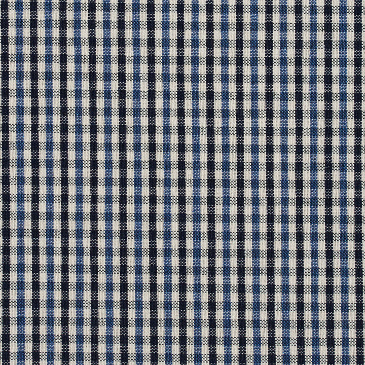 5819 Cobalt Check by Charlotte Designer Fabric Classic Patterns 52% Polyester, 48% Cotton Made In USA Exceeds 200,000 Wyzenbeek Rubs (Heavy Duty) Horizontal: .5" X Vertical: .25" 54 Inches - Swanky Fabrics -