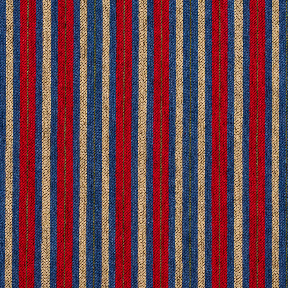 5824 Patriot Stripe by Charlotte Designer Fabric Classic Patterns 52% Polyester, 48% Cotton Made In USA Exceeds 120,000 Wyzenbeek Rubs (Heavy Duty) Horizontal: 2" 54 Inches - Swanky Fabrics -