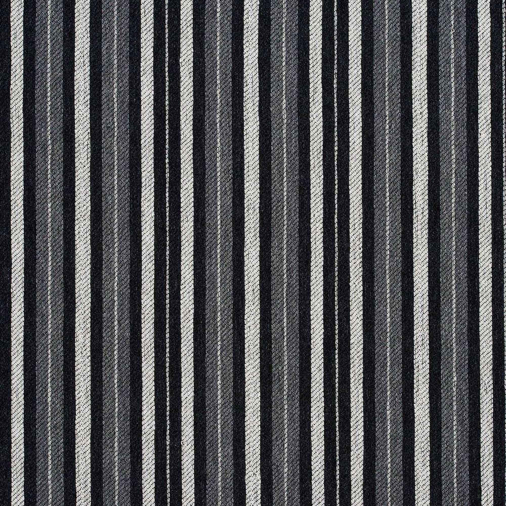5825 Onyx Stripe by Charlotte Designer Fabric Classic Patterns 52% Polyester, 48% Cotton Made In USA Exceeds 120,000 Wyzenbeek Rubs (Heavy Duty) </p><p>Repeat: Horizontal: 2" 54 Inches - Swanky Fabrics -