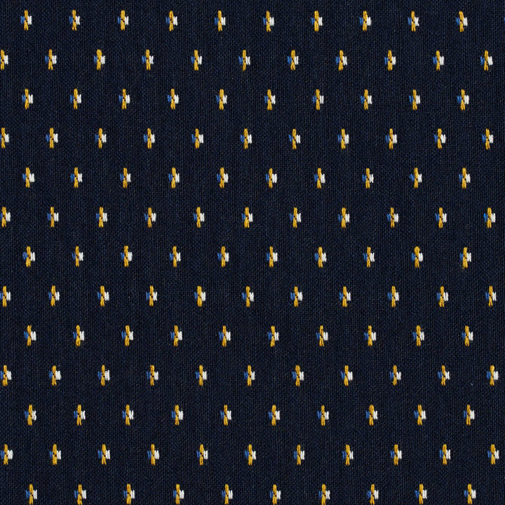 5839 Cobalt Dot by Charlotte Designer Fabric Classic Patterns 52% Polyester, 48% Cotton Made In USA Exceeds 200,000 Wyzenbeek Rubs (Heavy Duty) Horizontal: 1" X Vertical: 1" 54 Inches - Swanky Fabrics -