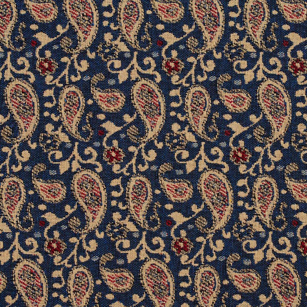 5844 Patriot Paisley by Charlotte Designer Fabric Classic Patterns 52% Polyester, 48% Cotton Made In USA Exceeds 160,000 Wyzenbeek Rubs (Heavy Duty) Horizontal: 3" X Vertical: 4.75" 54 Inches - Swanky Fabrics -
