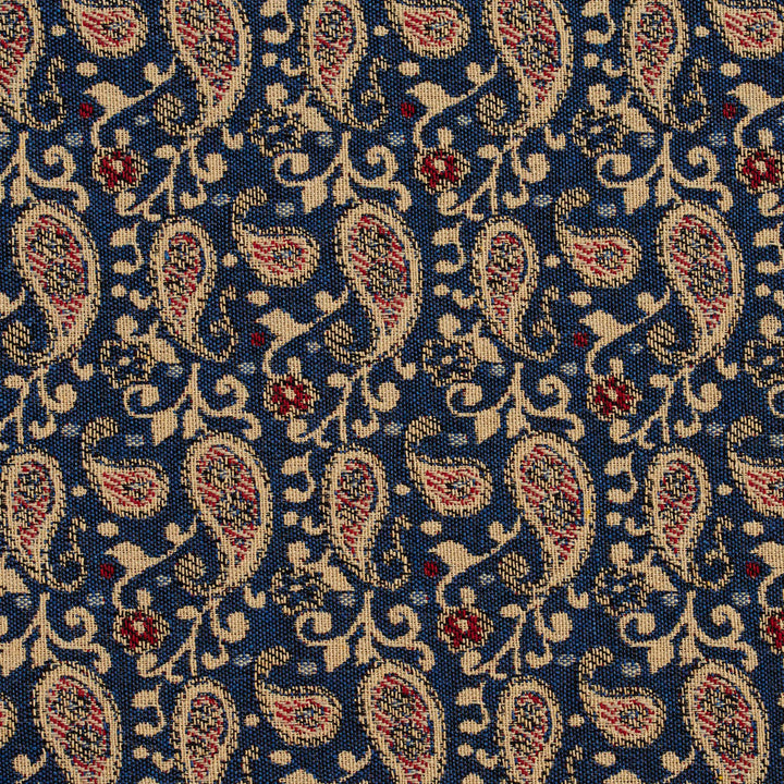5844 Patriot Paisley by Charlotte Designer Fabric Classic Patterns 52% Polyester, 48% Cotton Made In USA Exceeds 160,000 Wyzenbeek Rubs (Heavy Duty) Horizontal: 3" X Vertical: 4.75" 54 Inches - Swanky Fabrics -