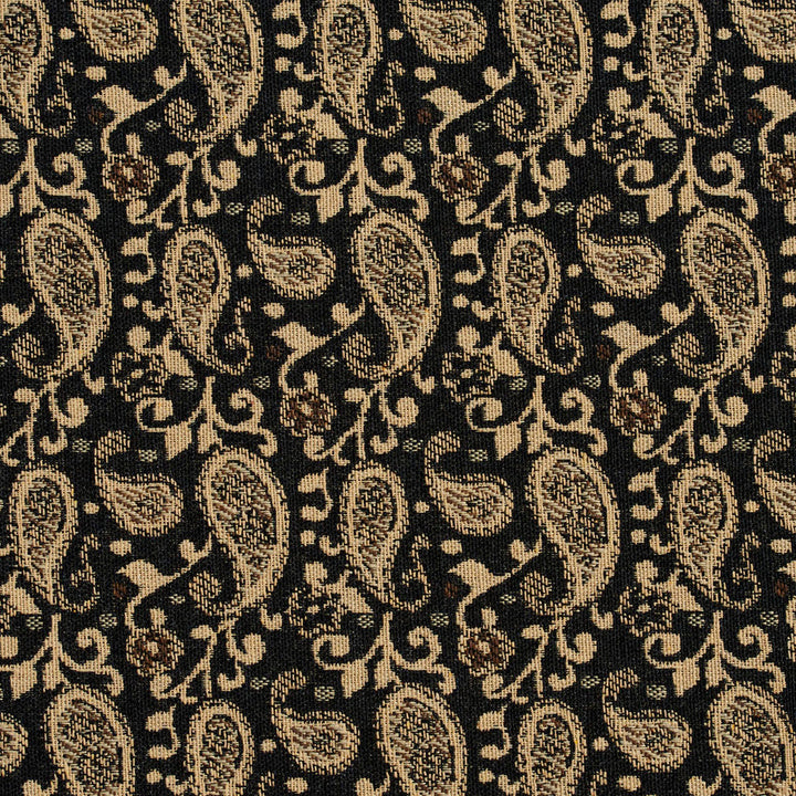 5847 Espresso Paisley by Charlotte Designer Fabric Classic Patterns 52% Polyester, 48% Cotton Made In USA Exceeds 160,000 Wyzenbeek Rubs (Heavy Duty) Horizontal: 3" X Vertical: 4.75" 54 Inches - Swanky Fabrics -