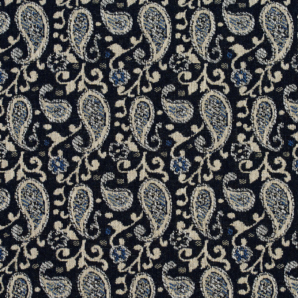5849 Cobalt Paisley by Charlotte Designer Fabric Classic Patterns 52% Polyester, 48% Cotton Made In USA Exceeds 160,000 Wyzenbeek Rubs (Heavy Duty) </p><p>Repeat: Horizontal: 3" X Vertical: 4.75" 54 Inches - Swanky Fabrics -