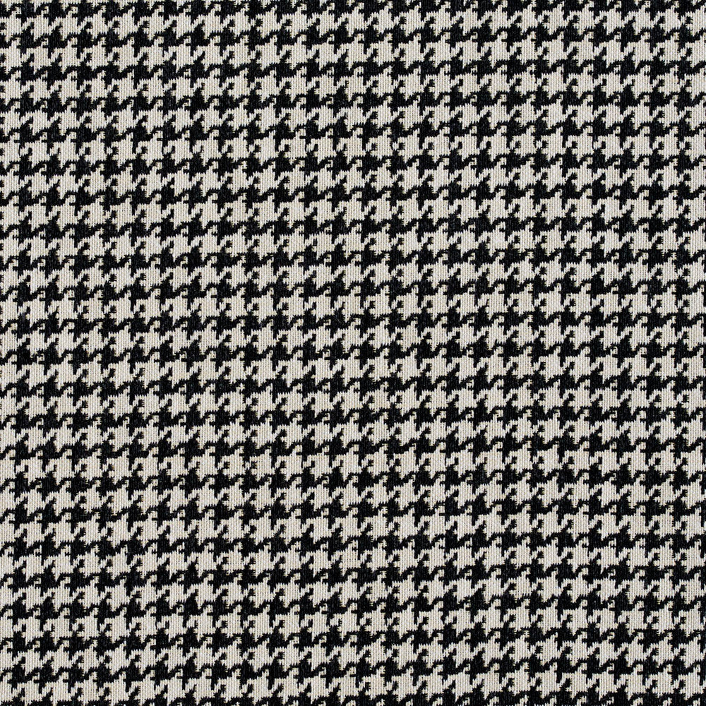 5854 Onyx Houndstooth by Charlotte Designer Fabric Classic Patterns 52% Polyester, 48% Cotton Made In USA Exceeds 200,000 Wyzenbeek Rubs (Heavy Duty) Horizontal: .5" X Vertical: .5" 54 Inches - Swanky Fabrics -