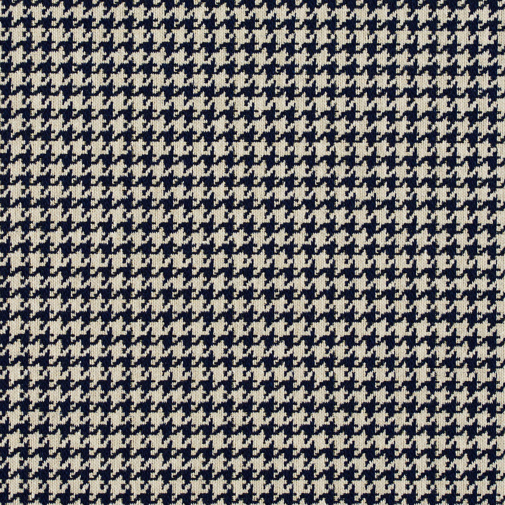 5859 Cobalt Houndstooth by Charlotte Designer Fabric Classic Patterns 52% Polyester, 48% Cotton Made In USA Exceeds 200,000 Wyzenbeek Rubs (Heavy Duty) Horizontal: .5" X Vertical: .5" 54 Inches - Swanky Fabrics -