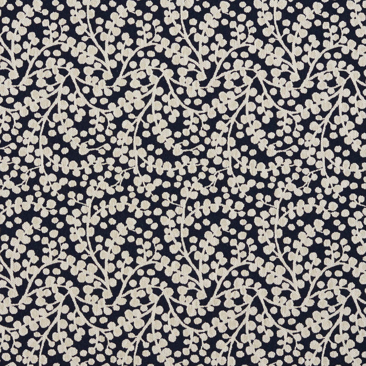 5869 Cobalt Vine by Charlotte Designer Fabric Classic Patterns 52% Polyester, 48% Cotton Made In USA Exceeds 200,000 Wyzenbeek Rubs (Heavy Duty) Horizontal: 4" X Vertical: 9.75" 54 Inches - Swanky Fabrics -