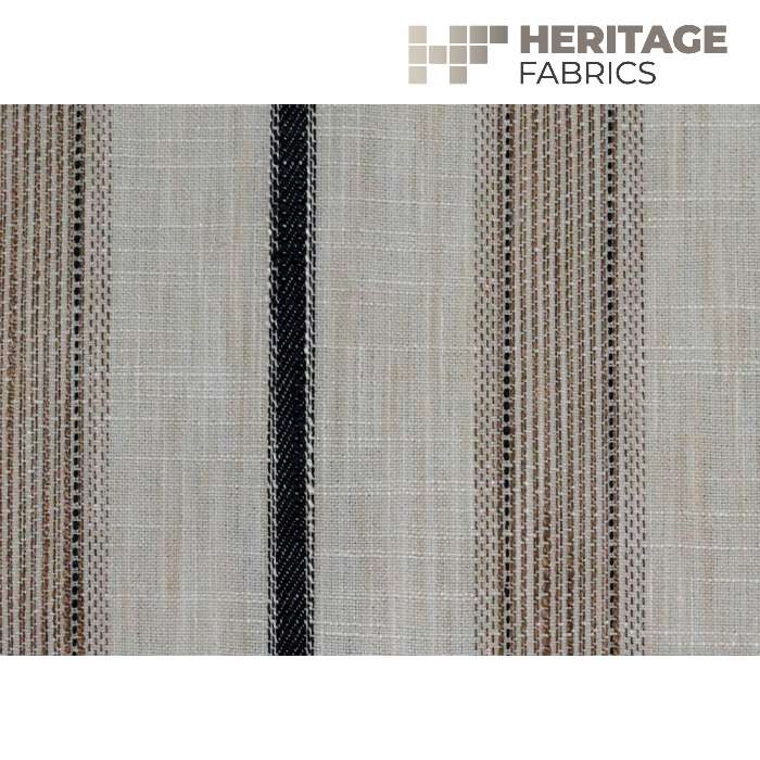 Trafalgar Stripe Sand Castle by Heritage Fabric - 100% Polyester India 36,000 Horizontal: 6" and Vertical: N/A 54" - Fabric Carolina -