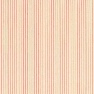 Schumacher Fabric Wellfleet Ticking Pink Coral 60076