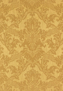 Schumacher Fabric Grove Park Damask Hickory 60084