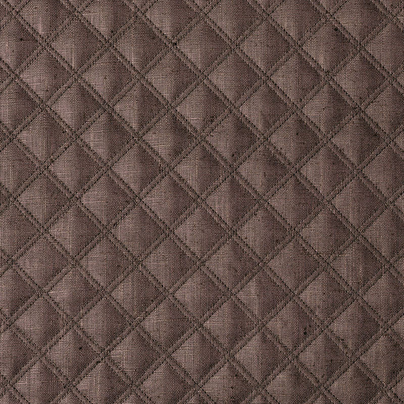 Thayer Quilted Linen Espresso 62154 by Schumacher Designer Fabric CHROMA LINEN 67% POLYESTER 18% ITALY MARTINDALE 8,500 </p><p>Repeat: Horizontal: 1 5/8" (4CM) and Vertical: 2" (5CM) 54 - Swanky Fabrics -