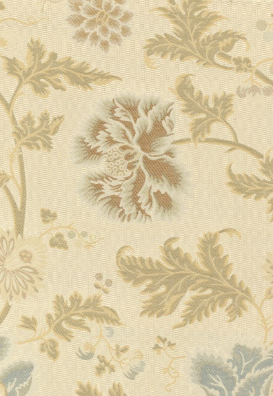 Lampasso Flori Aqua 62190 by Schumacher Designer Fabric Palazzo 65% Viscose, 35% Cotton Martindale 14,000 Horizontal: 13.625 and Vertical: 22.25 54.5 - Swanky Fabrics -