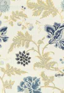 Schumacher Fabric Lampasso Flori Delft 62193