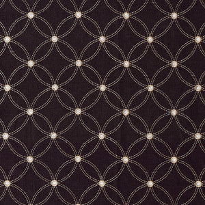 Schumacher Fabric Nexus Embroidery Espresso 62251