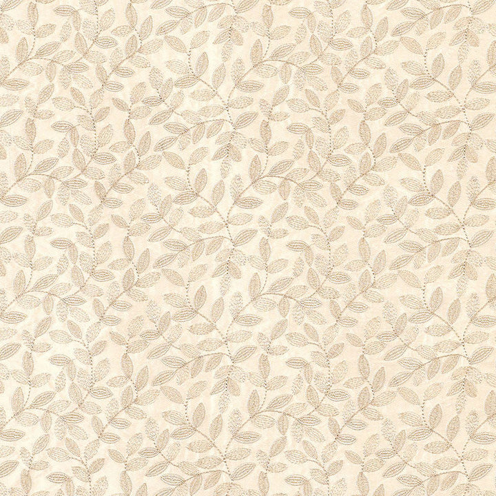 Manor Leaf Embroidery Ecru 62360 by Schumacher Designer Fabric CHROMA SILK 46% VISCOSE 37% INDIA </p><p>Repeat: Horizontal: 6 1/8" (16CM) and Vertical: 3" (8CM) 52.625 - Swanky Fabrics -