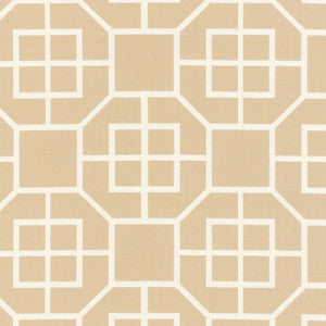 Schumacher Fabric Glacier Fret Sand 62401