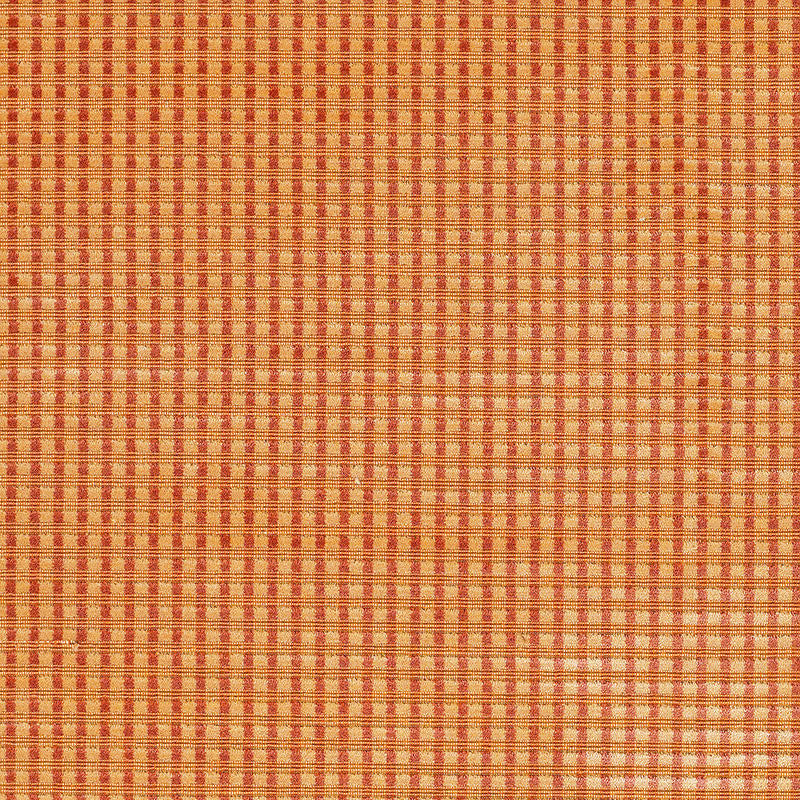 Trianon Velvet Check Terracotta 62590 by Schumacher Designer Fabric CHROMA See Sample BELGIUM MEDIUM DUTY </p><p>Repeat: Horizontal: 3/8" (1CM) and Vertical: 3/8" (1CM) 53 1/2" WIDE (136CM) - Swanky Fabrics -