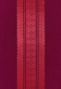 Schumacher Fabric Saree Stripe Mulberry 62663