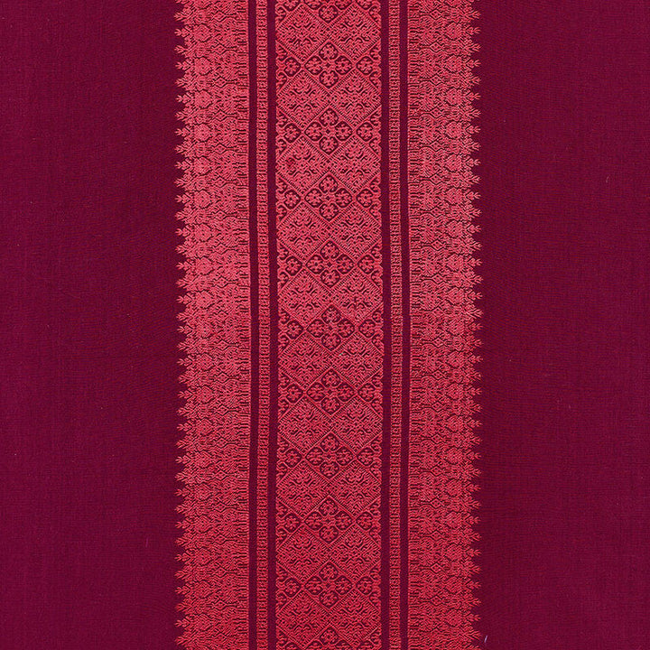 Saree Stripe Mulberry 62663 by Schumacher Designer Fabric COUTURE COLLECTION See Sample INDIA . </p><p>Repeat: Horizontal: 26 1/2" (67CM) and Vertical: 2" (5CM) 59 1/2" WIDE (151CM) - Swanky Fabrics -