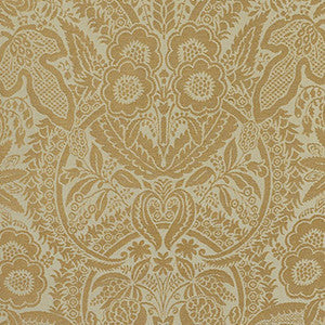 Schumacher Fabric Damasse Des Ananas Patina 62791