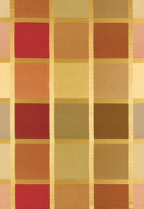 Schumacher Fabric Navsari Silk Plaid Currant 62852