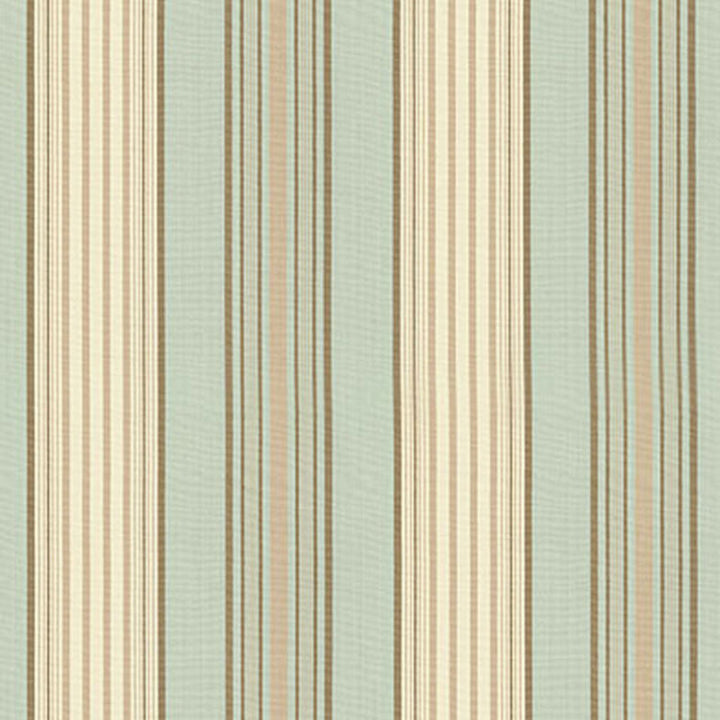 Saratoga Cotton Stripe Aqua / Flax/ Mocha 62962 by Schumacher Designer Fabric COUNTRY HOUSE COTTONS See Sample INDIA . </p><p>Repeat: Horizontal: 9 1/4" (23CM) and Vertical: - 50" WIDE (127CM) - Swanky Fabrics -