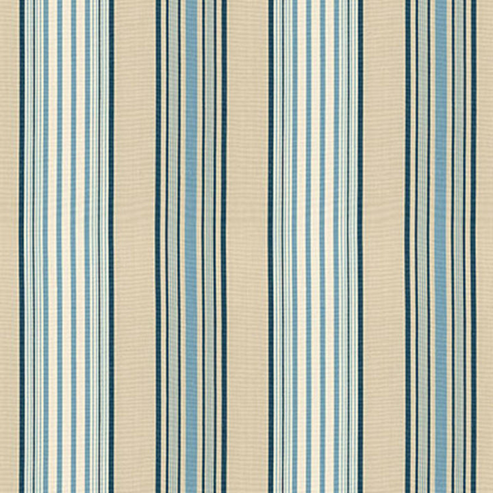 Saratoga Cotton Stripe Indigo / Chambray / Beige 62963 by Schumacher Designer Fabric CHROMA SP14 COTTON 100% INDIA MARTINDALE 15,500 </p><p>Repeat: Horizontal: 9 1/4" (23CM) and Vertical: 54 - Swanky Fabrics -