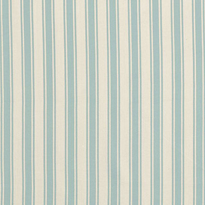 Nantucket Herringbone Stripe Ivory/Aqua 62974 by Schumacher Designer Fabric COUNTRY HOUSE COTTONS See Sample INDIA . </p><p>Repeat: Horizontal: 1 3/4" (4CM) and Vertical: - 54" WIDE (137CM) - Swanky Fabrics -