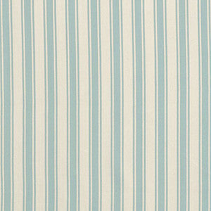 Schumacher Fabric Nantucket Herringbone Stripe Ivory/Aqua 62974