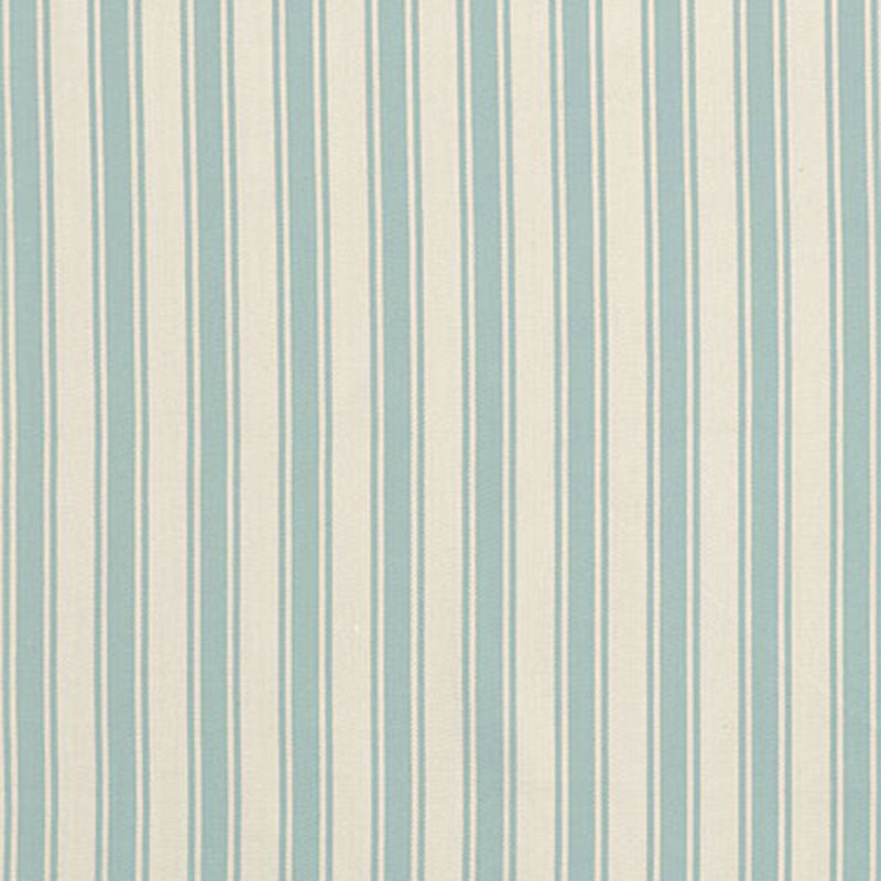 Nantucket Herringbone Stripe Ivory/Aqua 62974 by Schumacher Designer Fabric COUNTRY HOUSE COTTONS COTTON 100% INDIA MARTINDALE 20,000 </p><p>Repeat: Horizontal: 1 3/4" (4CM) and Vertical: 54 - Swanky Fabrics -
