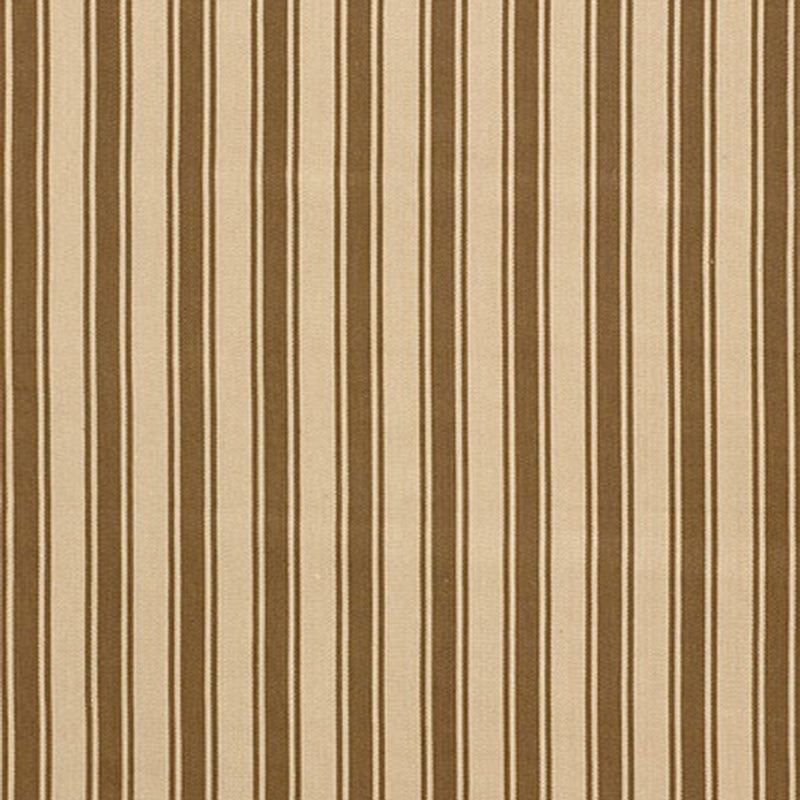 Nantucket Herringbone Stripe Beige/Mocha 62975 by Schumacher Designer Fabric COUNTRY HOUSE COTTONS See Sample INDIA . </p><p>Repeat: Horizontal: 1 3/4" (4CM) and Vertical: - 54" WIDE (137CM) - Swanky Fabrics -