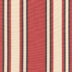 Schumacher Fabric Seneca Cotton Stripe Red/Java 62986