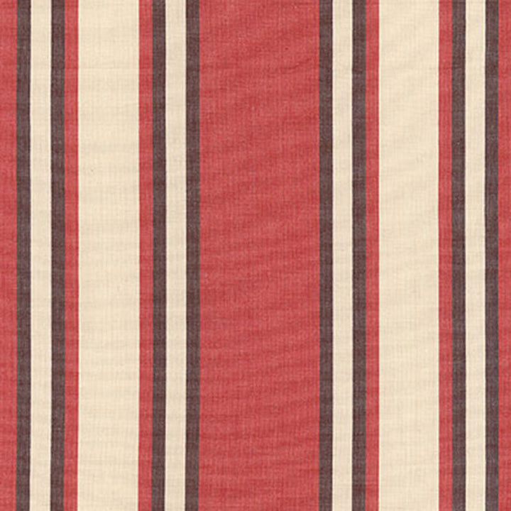 Seneca Cotton Stripe Red/Java 62986 by Schumacher Fabric Schumacher Fabric Seneca Cotton Stripe Red/Java 62986Fabric COTTON 100% INDIA </p><p>Repeat: H: HORZ. 6 3/4" (17CM) , V: 54 - Fabric Carolina -
