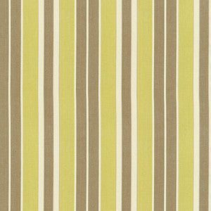 Schumacher Fabric Beacon Cotton Stripe Pear/Flax/Ivory 62990