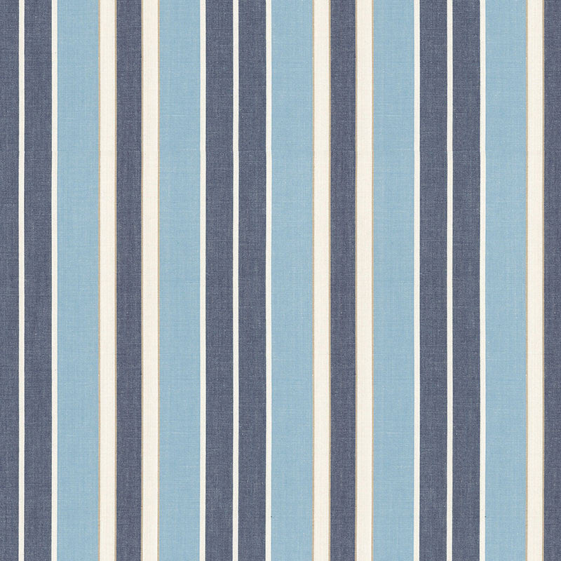 Beacon Cotton Stripe Chambray/Indigo/Ivory 62993 by Schumacher Fabric Schumacher Fabric Beacon Cotton Stripe Chambray/Indigo/Ivory 62993Fabric COTTON 100% INDIA </p><p>Repeat: H: HORZ. 6 3/4" (17CM) , V: 54 - Fabric Carolina -