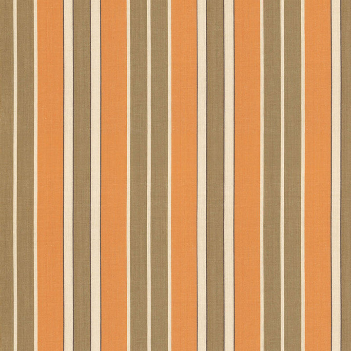Beacon Cotton Stripe Pumpkin/Mocha/Java 62995 by Schumacher Designer Fabric COUNTRY HOUSE COTTONS See Sample INDIA . </p><p>Repeat: Horizontal: 6 3/4" (17CM) and Vertical: - 54" WIDE (137CM) - Swanky Fabrics -