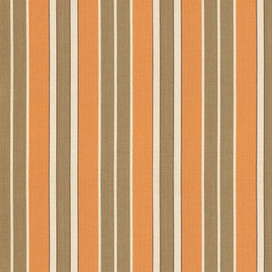 Schumacher Fabric Beacon Cotton Stripe Pumpkin/Mocha/Java 62995