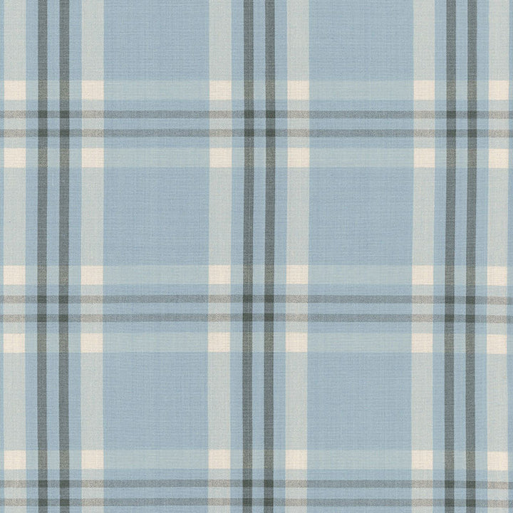 Wilton Cotton Plaid Chambray/Indigo 63015 by Schumacher Designer Fabric COUNTRY HOUSE COTTONS COTTON 100% INDIA MARTINDALE 7,500 </p><p>Repeat: Horizontal: 4 1/2" (11CM) and Vertical: 4 1/4" (11CM) 54 - Swanky Fabrics -