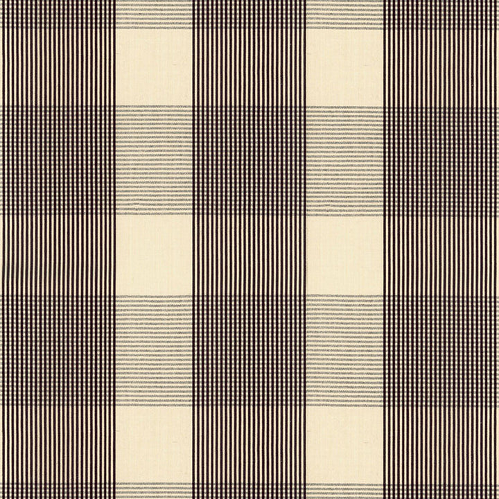 Avon Gingham Plaid Black/Ivory 63025 by Schumacher Designer Fabric COUNTRY HOUSE COTTONS See Sample INDIA . </p><p>Repeat: Horizontal: 6 3/4" (17CM) and Vertical: 6 3/4" (17CM) 54" WIDE (137CM) - Swanky Fabrics -