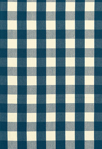 Schumacher Fabric Camden Cotton Check Indigo 63039